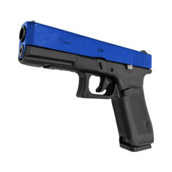 E&C EC17 Gen 5 GBB pistol – left-side full view, two tone blue finish with metal top slide