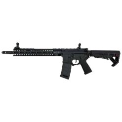E&C Strike Industries Sentinel AEG – left-side full view, black full metal receiver with GRIDLOK LITE handguard