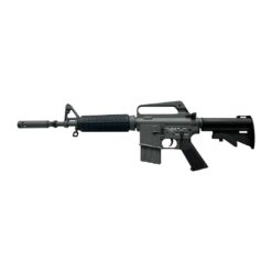 E&C XM177E2 Commando AEG submachine gun – left-side full view, grey body, fixed stock, RIS rail system