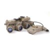FMA Dummy GPNVG night vision goggle – left-side full view with dovetail mount and battery box
