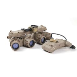 FMA Dummy GPNVG night vision goggle – left-side full view with dovetail mount and battery box