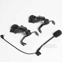 FMA COMTAC II III tactical headset with ARC rail bracket adapter – left-side profile view