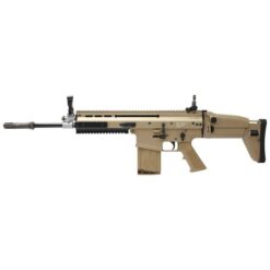 WE Scar-H GBB rifle tan – left-side full view