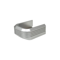 ZCI Hi-Capa CNC aluminium magazine baseplate – left-side full view, silver anodised finish