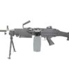 A&K M249 MK2 AEG with Sound Control Drum Magazine – left-side full view