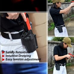 Ammomax Per-Fit Multi-Fit Adjustable Holster – Left Hand Black - view 4