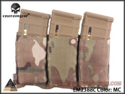 Emerson Gear Triple Elastic M4 Pouch – left-side full view, Multicam
