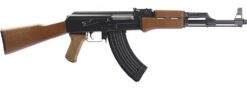 Jing Gong AK47 AEG – left-side full view with real wood furniture and full stock