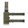 Ammomax Fabric Drop Leg Plate – full front view, Olive Drab with quick-release buckles