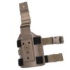 Ammomax Drop Leg Platform Mount FDE – left-side full view
