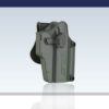 Ammomax Per-Fit Multi-Fit Adjustable Holster – left-side full view, OD Green paddle design