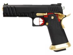 Armorer Works Custom Hi-Capa GBBP (Full Black Slide - Black Frame - Gold Barrel - AW-HX2002)