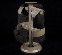 Big Foot Equipment Display Stand for Vests, Belts Helmets (Tan)