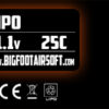Big Foot Heat 11.1v 1300mAh 25c Lipo Battery (15x45x67mm - with Mini-T)