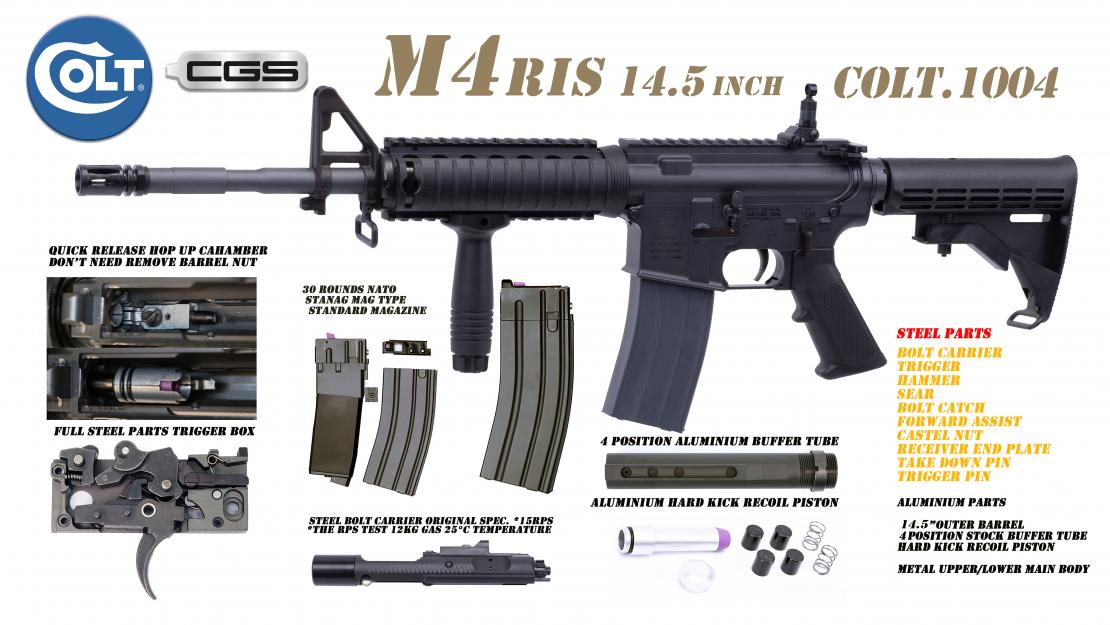 Colt x EMG M4RIS 14.5 GBB Rifle by Cyma MWS – left-side full view