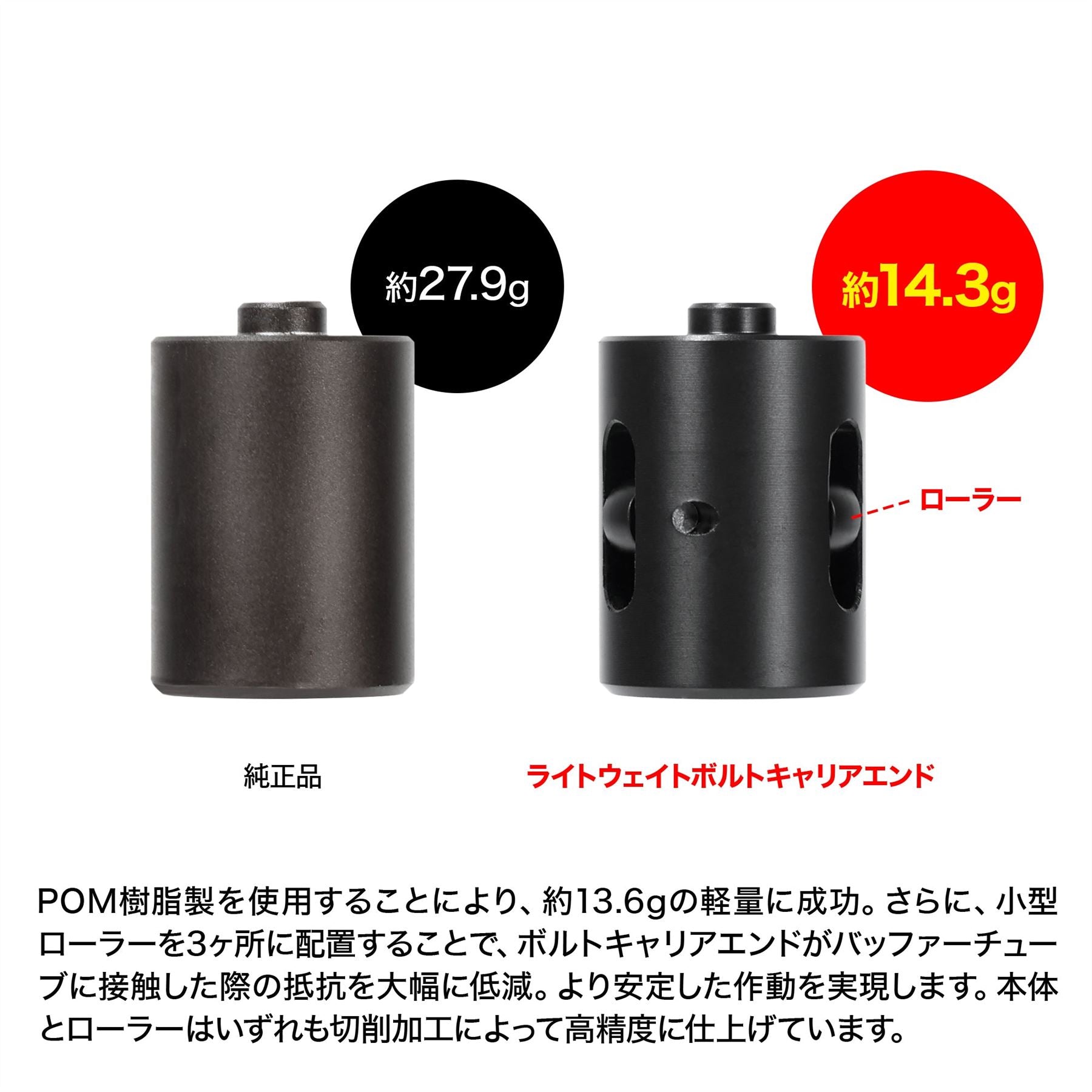 Laylax First Factory Lightweight Bolt Carrier End for Tokyo Marui M4A1 MWS GBB
