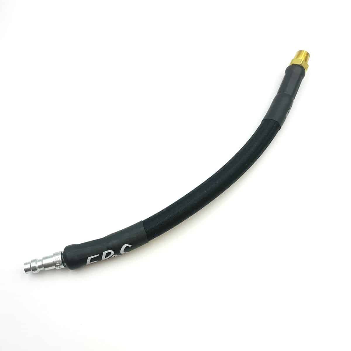 EPES IGL HPA hose male QD 1/8NPT 20cm black – coiled side view
