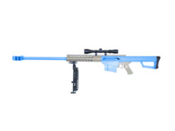 Galaxy M82 Bolt Action Sniper Rifle with Scope and Bipod (Blue - G31CD)