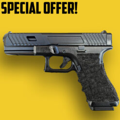 Huntsman Tactical H17 TT Custom Gas Blowback Pistol (Metal Slide - Hand Stippled Grip - Black)