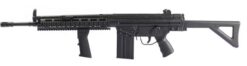 Jing Gong G3 RIS AEG rifle – left-side full view with folded stock and RIS front end