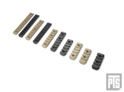 PTS Enhanced 5 Slots Keymod Rail Section – Dark Earth left-side full view