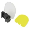ZCI Flip-Up Scope Protector – left-side full view with clear and yellow lenses