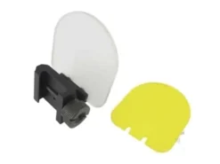 ZCI Flip-Up Scope Protector – left-side full view with clear and yellow lenses