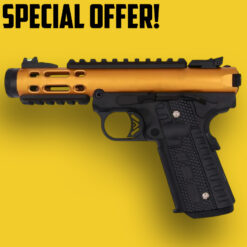 WE Galaxy 1911 Gas Blowback Pistol (Black Frame - Gold Slide)
