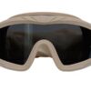 Big Foot Big Goggles with 3 colour lenses tan frame – left-side full view