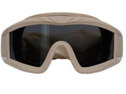Big Foot Big Goggles with 3 colour lenses tan frame – left-side full view