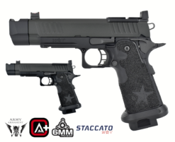 Staccato Licensed P New Version with Comp Gas Blowback Airsoft Pistol Staccato Licensed P New Version with Comp Gas Blowback Airsoft Pistol (R611-2A) airsoft