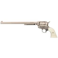 King Arms 11.0 inch .45 Peacemaker revolver full metal silver – left-side full view