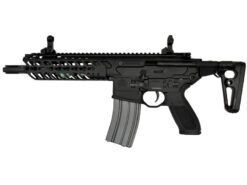 Sig Sauer MCX AEG rifle – left-side full view, compact tactical sub-machine gun with RIS rails