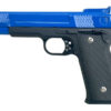 Galaxy G20 spring metal pistol – left-side full view, blue finish