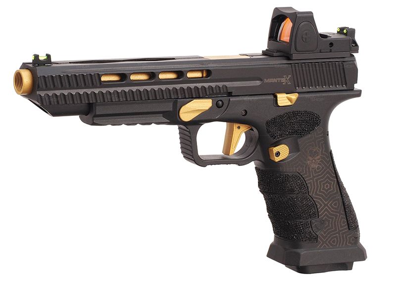 APS Mantis X Gas Blowback Pistol with RMR Sight (Custom Grip - ACP621) airsoft