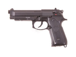 KJWorks M9 A1 Gas Blowback Pistol full metal black – left-side full view