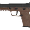 FN Herstal FN57 gas blowback pistol – left-side full view polymer slide tan black