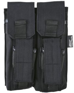Double Mag Pouch WITH Pistol Mag   Black 1