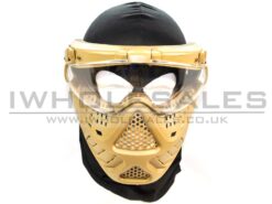 Full Face Protection with Eye Protection Full Face Protection with Eye Protection (Re-Enforced) (Tan) airsoft