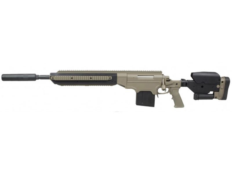 S&T S&T ASW338 Sniper Rifle (with Silencer - Spring Powered - Tan) airsoft
