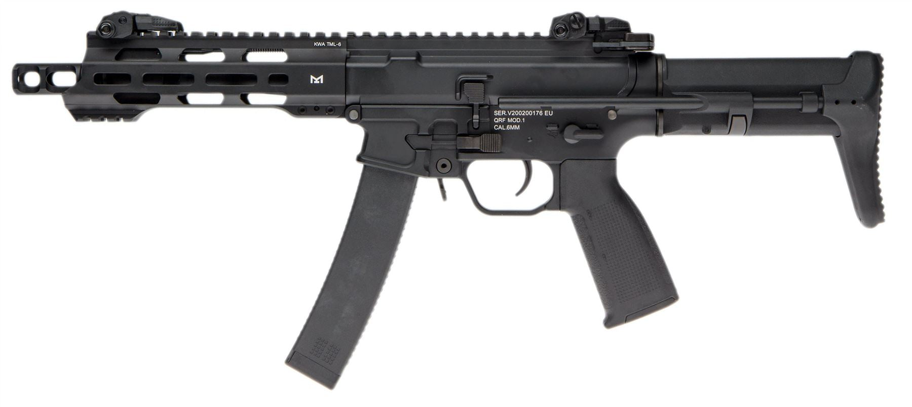 Kwa KWA QRF MOD1 AEG 2.5 SMG (Black - MOD1) airsoft
