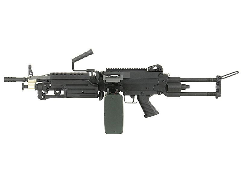 FN Herstal Minimi M249 Para with Sound Control Drum Magazine FN Herstal Minimi M249 Para with Sound Control Drum Magazine (AK-249-PARA - Black) airsoft