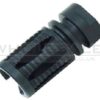 Battleaxe M4 QB flash hider – left-side full view on M4 AEG