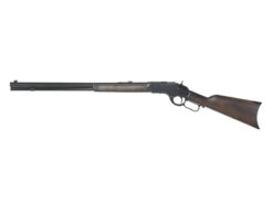 KTW Winchester M1873 long rifle – left-side full view with real wood furniture and metal lever action
