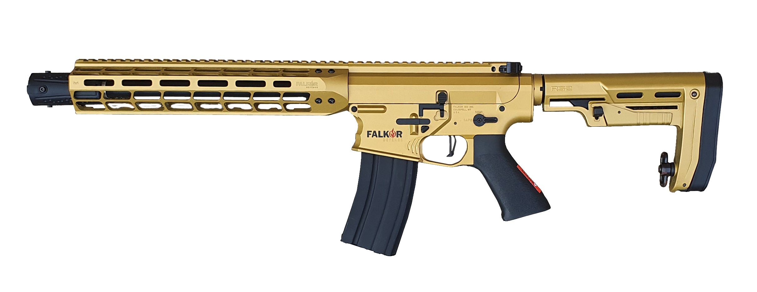 EMG Falkor Blitz Gold EMG Falkor Blitz Gold AR-15 SBR AEG (Gold - FD-B-G) airsoft