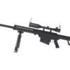Barrett M82A1 Electric Barrett M82A1 Electric AEG Sniper Rifle Compact with Scope and Bipod (Snow Wolf - Black - SW-02CQB-A-BK) airsoft
