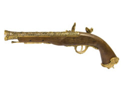HFC Pirate Flintlock CO₂ shotgun gold finish – left-side full view