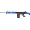 ARES L1A1 SLR Wooden Furniture Edition rifle – left-side full view with blue finish and wooden furniture
