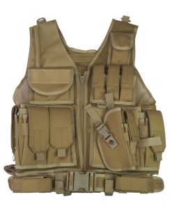 Cross Draw Tactical Vest – Coyote 1