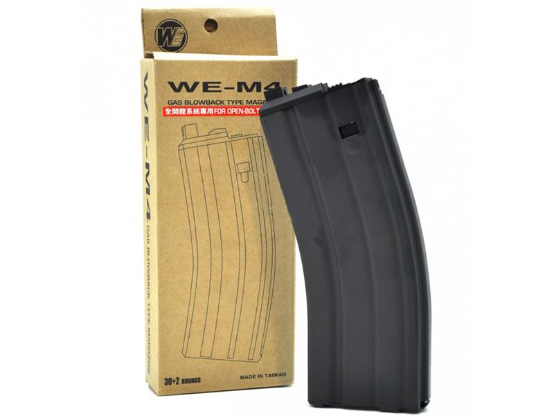 WE WE 30rds Gas M4/T91/4168/L85 open Bolt magazine (Black) (MAG-WE-72008) airsoft